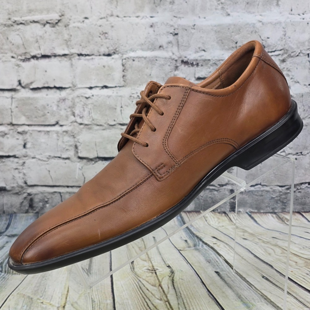 Clarks Bensley‎ Run Oxford Men's Size 12 M Brown Leather Dress Shoes Comfort - Picture 3 of 10